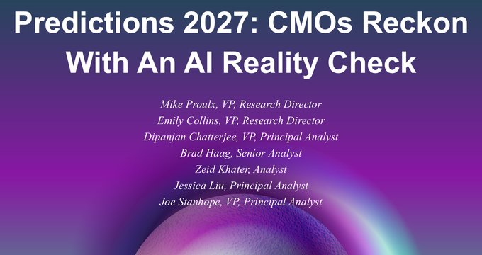 CMOs face AI reckoning in 2027 as costs rise and ROI demands sharpen